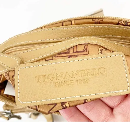 Tignanello Tan Leather Crossbody Bag