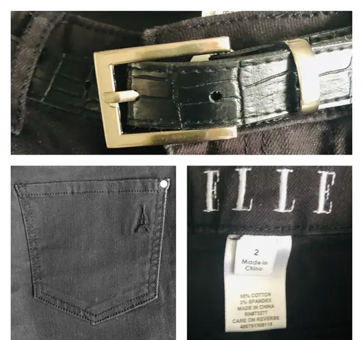 Elle Black Skinny Belted Jeans