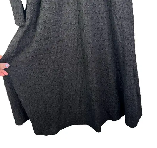 Likely NWT Eila Dress Black Textured Cutout Ring Deep V Midi A-Line Cocktail 6