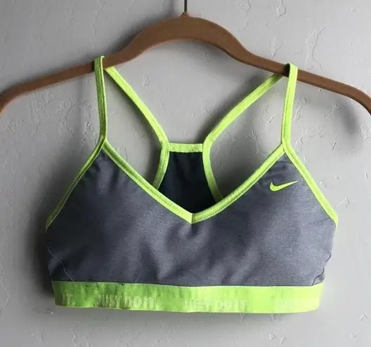 Nike Grey & neon green  sports bra