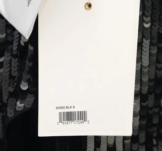 Mac Duggal . Sequined One Shoulder Back Bow Detail Gown. 93580