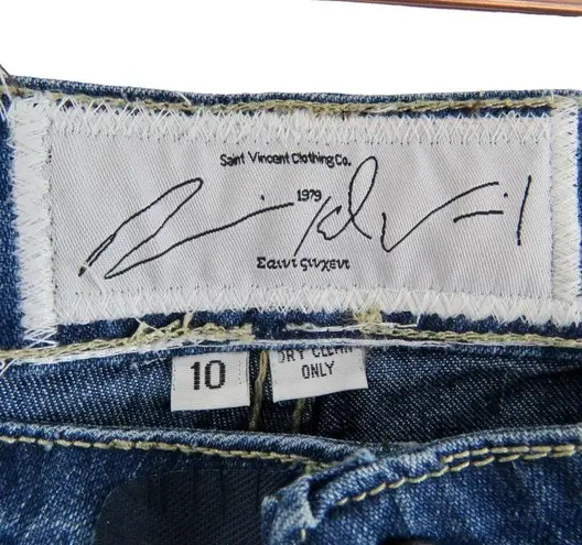 Y2k Saint Vincent Clothing Co. Cherub Pocket High Rise Designer Jeans Size 10 Blue