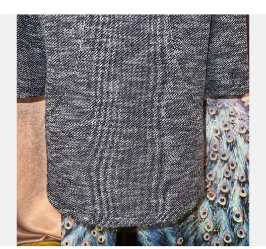 Christopher & Banks Sz L Tweedy Look Cotton Blend Sweater Pullover Knit Top