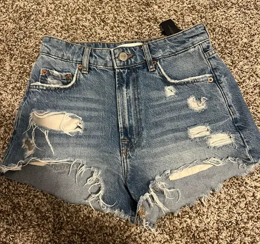 ZARA high waist jean shorts