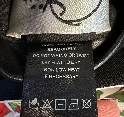 Olivia Culpo x Le Tote Reversible Bomber Jacket Floral Print Faux Leather size L Size L