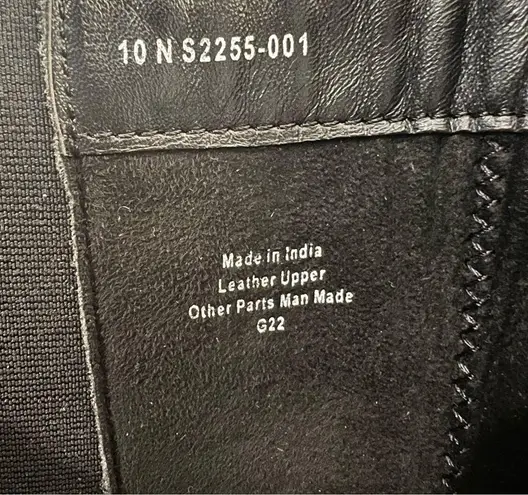 Softwalk Neenah Black Leather Zipper Motorcycle Boot Lug Sole Size 10N NWOT