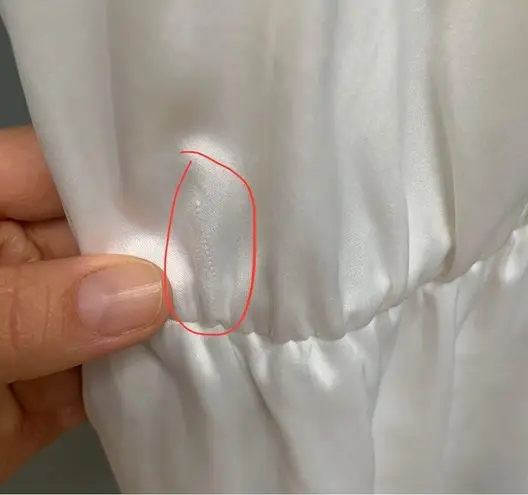 Nanushka Satin Sleeveless Blouse in White M Size M