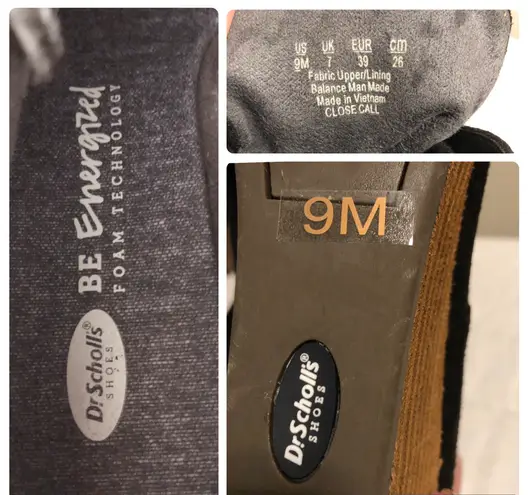 Dr. Scholls black faux suede wedge ankle booties