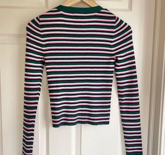 Ultra Flirt NWT Cropped Ribbed V Neck Cardigan - Small