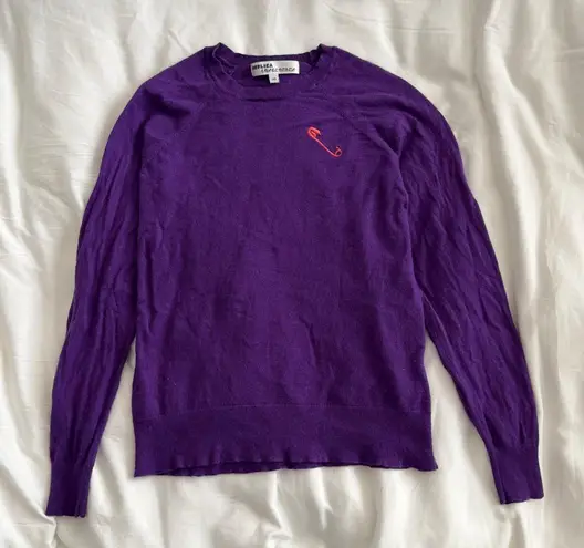 Replica Los Angeles Cashmere Blend Purple Crewneck Sweater Size XS
