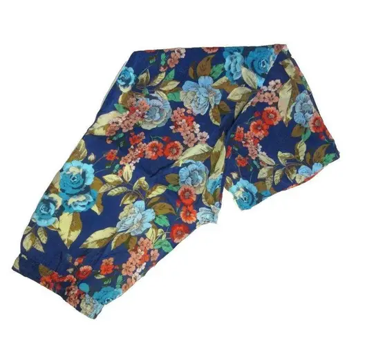 Johnny Was NWT Emma Divine in Blue Floral Lightweight Wide Leg Lined Pants XL
