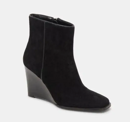 Dolce Vita Susann Suede Wedge Booties in Black Size 9