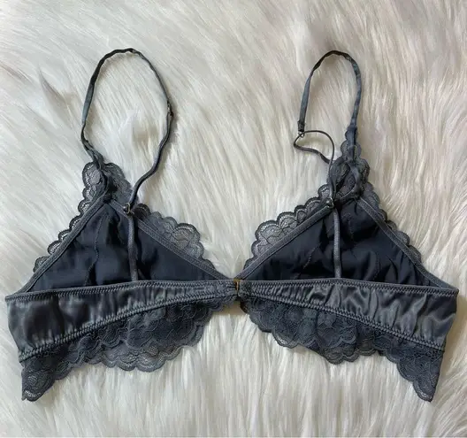 ZARA  Satin and Lace Triangle Bralette Medium