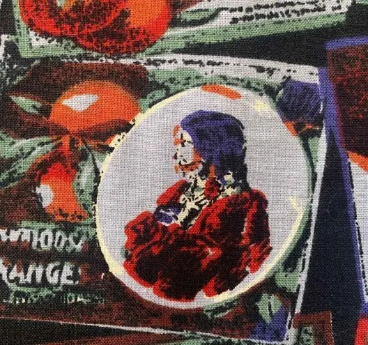 Vintage Mine & Bills Outfitters Shirt Western Button Up Retro Orange Crate Art Size L