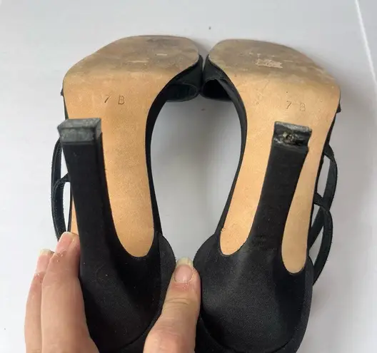 SACHA London Stappy Heel Womens Sandals Shoes Size 7B Black Stiletto WhimsiGoth