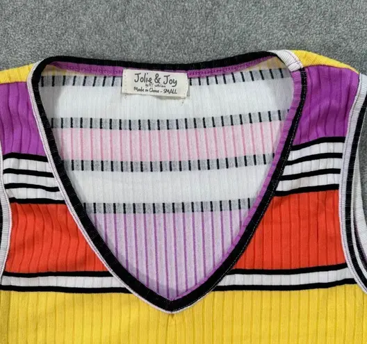 Jolie & Joy Stripe Ribbed Knit Mini Tank Dress Size Small V