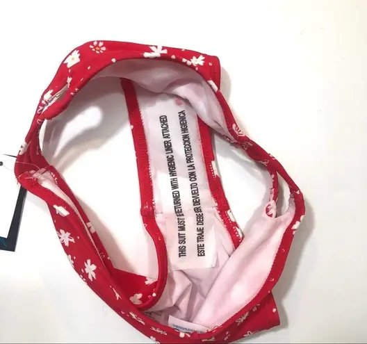 California Waves RED Strappy Bikini Swim Bottom