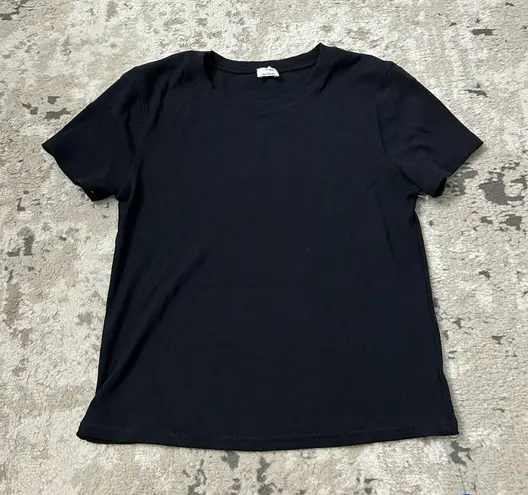 Wilfred  Black Ribbed Short Sleeve Top Size Large thumbnail 1