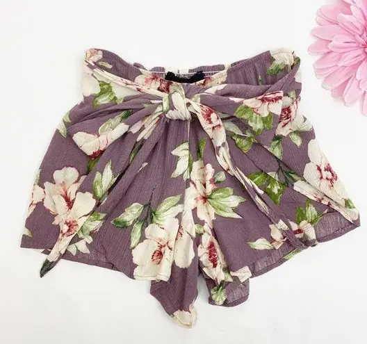 Planet Blue /Blue Life Wrap Star Tie Front Shorts Floral Print Boho Bohemian