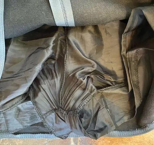 Oak + Fort Faux Leather Mini Skirt/Skort Blue Gray Color