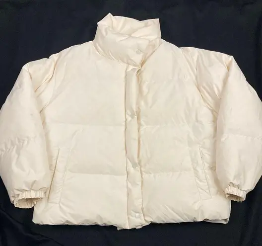 Nap Loungewear Cream Puffer Jacket S White