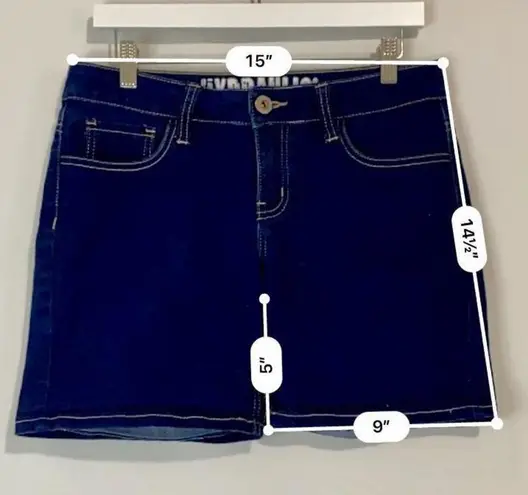 Hydraulic Women's Jean Short Denim High Waist Dark Blue Wash Size 11/12 EUC