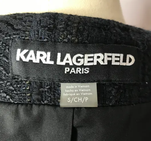 Karl Lagerfeld Paris Tweed Blazer Jacket