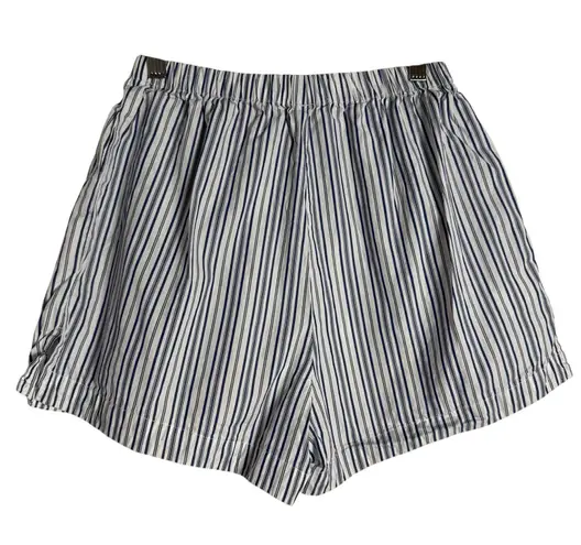 Ronny Kobo Maja Blue White Striped Button Up Top Shorts Set Coastal S