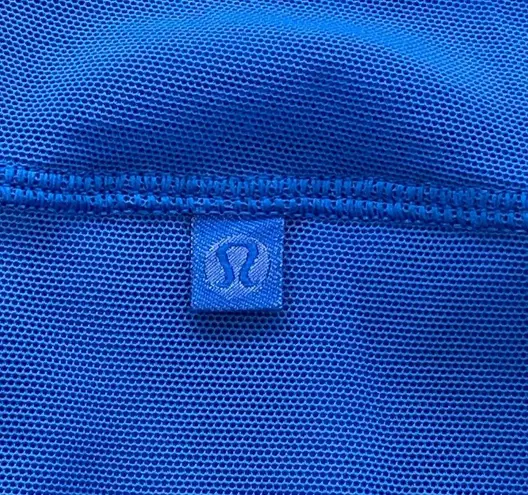 Lululemon  Womens Size 2 Sheer Thrill Mock Neck Long Sleeve Wild Bluebell Stretch