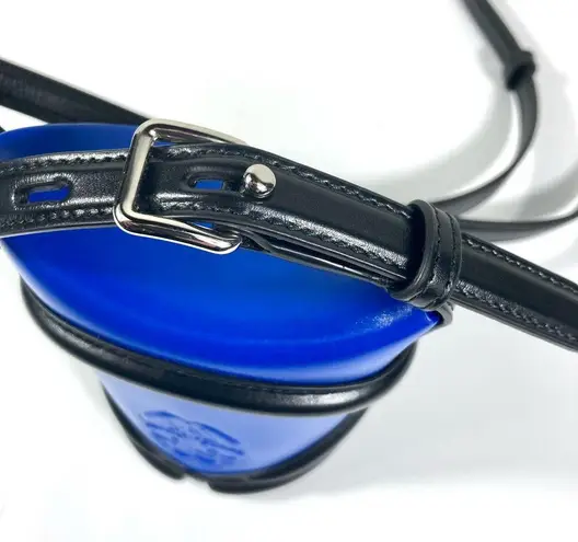 Alexander McQueen Mini The Curve Leather Crossbody Bag Electric Blue NEW