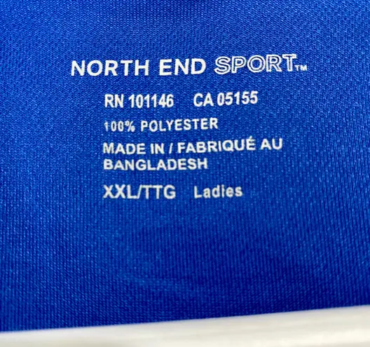 Polo North End Sport Women’s Quarter Button Down Collared Athletic Blue XXL NWT