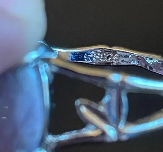 Exquisite purple amethyst S925 silver ring size 10