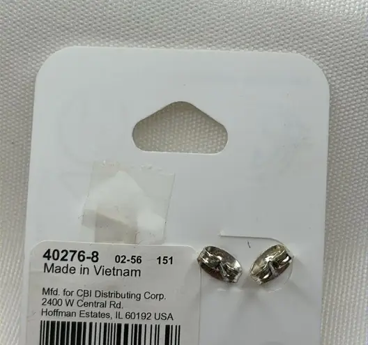 Icing Triangle Ear Connector Earrings Silver