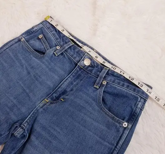 AMO Tie Ankle Jeans Medium Vintage Blue Denim Size 27