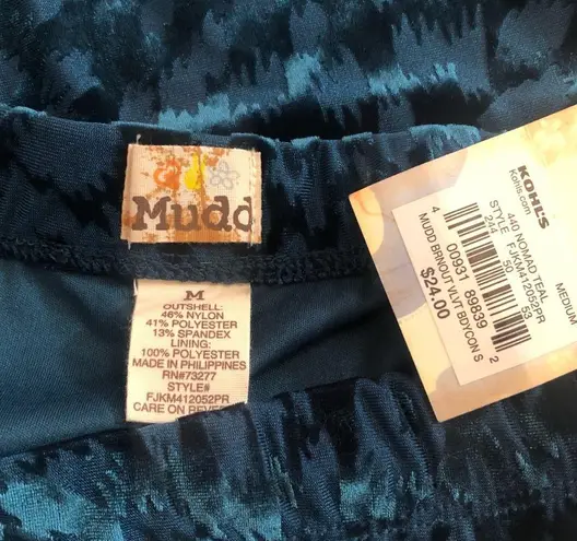 Mudd 🆕 Sexy teal velour animal print mini skirt