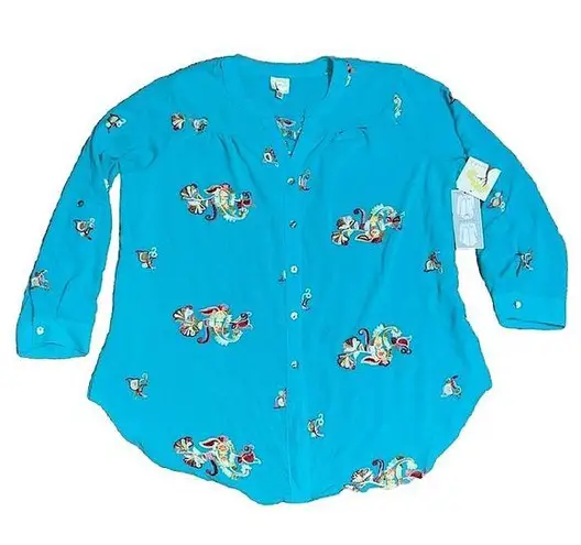 Fig & Flower Embroidered Floral Paisley Roll