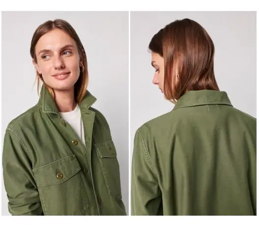 Faherty ππ Savannah Cotton Overshirt Jacket~ Fatigue Green XS NWT