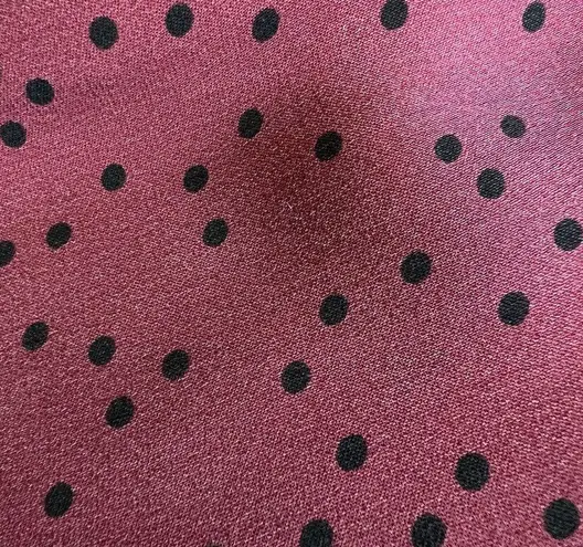 L'Agence L’Agence Top Womens Small Sleeveless Polka Dot Red Tie Neck