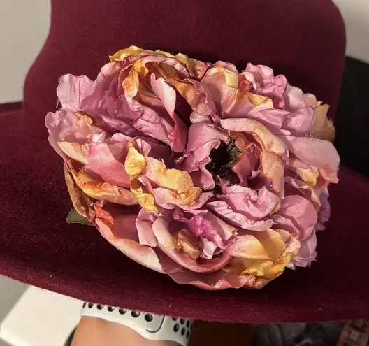 Rare! Gianfranco Lotti Firenze Wool Felt Hat with Flowers