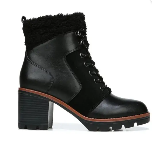 Naturalizer Val Womens Leather Lug Sole Combate & Lace-Up Boots (LIKE NEW)