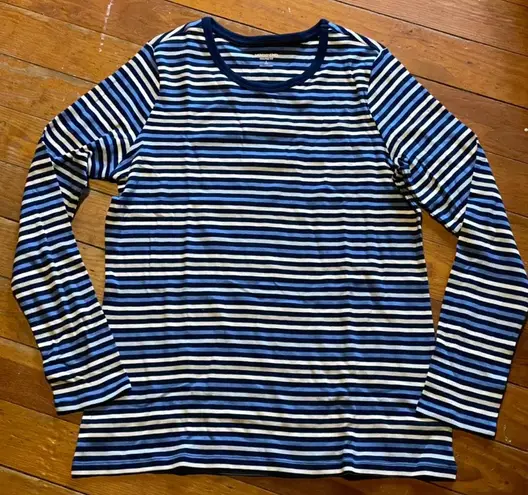 Lands'End Striped Long Sleeve Tee