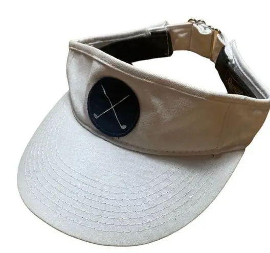 Signatures Crossed Golf Clubs Structured Visor, White, Adult White