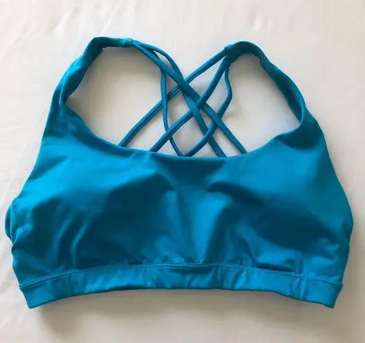 Victoria's Secret VSX SPORT Victoria’s Secret Sky Blue Strappy Racer Back Sports Bra. Size Medium