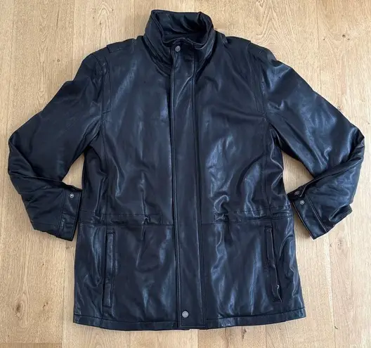 Andrew Marc New York Leather Jacket Size Estimated L Black