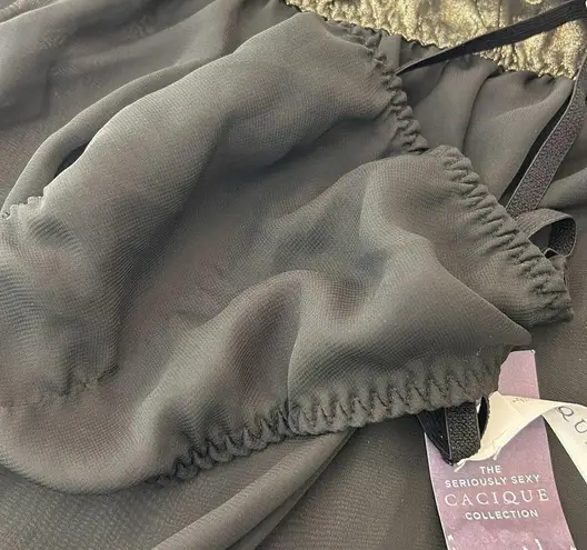 Cacique Foil Lace Strappy No-Wire Babydoll NWT Size 18/20 2 Piece Set