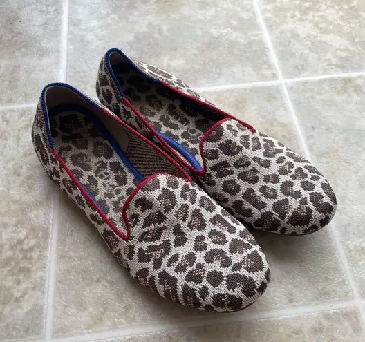 Rothy's  The Loafer Mocha Spot Animal Print Leopard Slip-On Flat Loafers