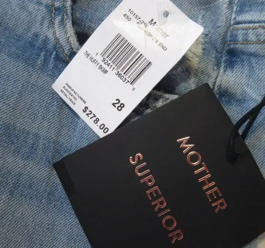 NWT Mother Superior The Huffy Skimp in Rope's End Destroyed Jeans 28