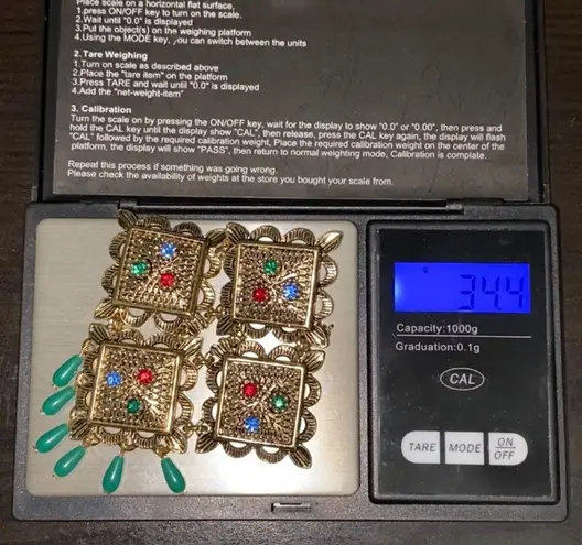 Vintage 1960’s Sarah Coventry Temple Lites Hinged Articulated Brooch