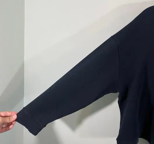 For Days Women's Black Loose Fit Organic Cotton Cropped Sweatshirt Size M Size M