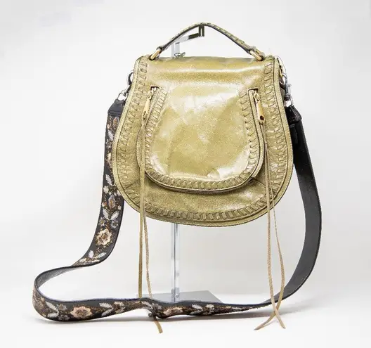 Rebecca Minkoff Vanity Genuine Leather Floral Flower Embroidered Crossbody Purse